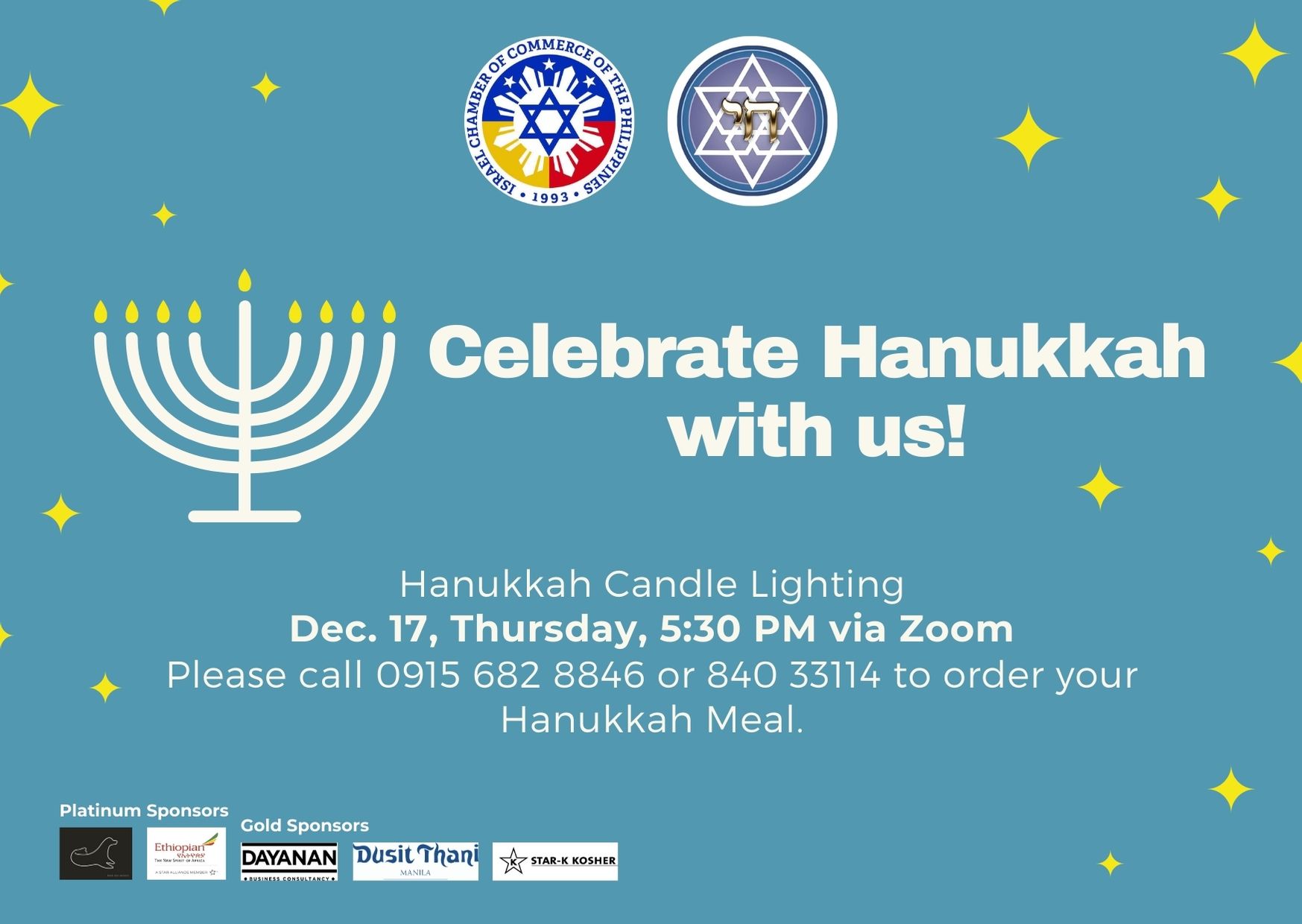 Hanukkah Candle Lighting Israel Chamber of Commerce of the Philippines